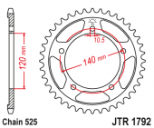 Звезда ведомая JTR 1792.45 JT