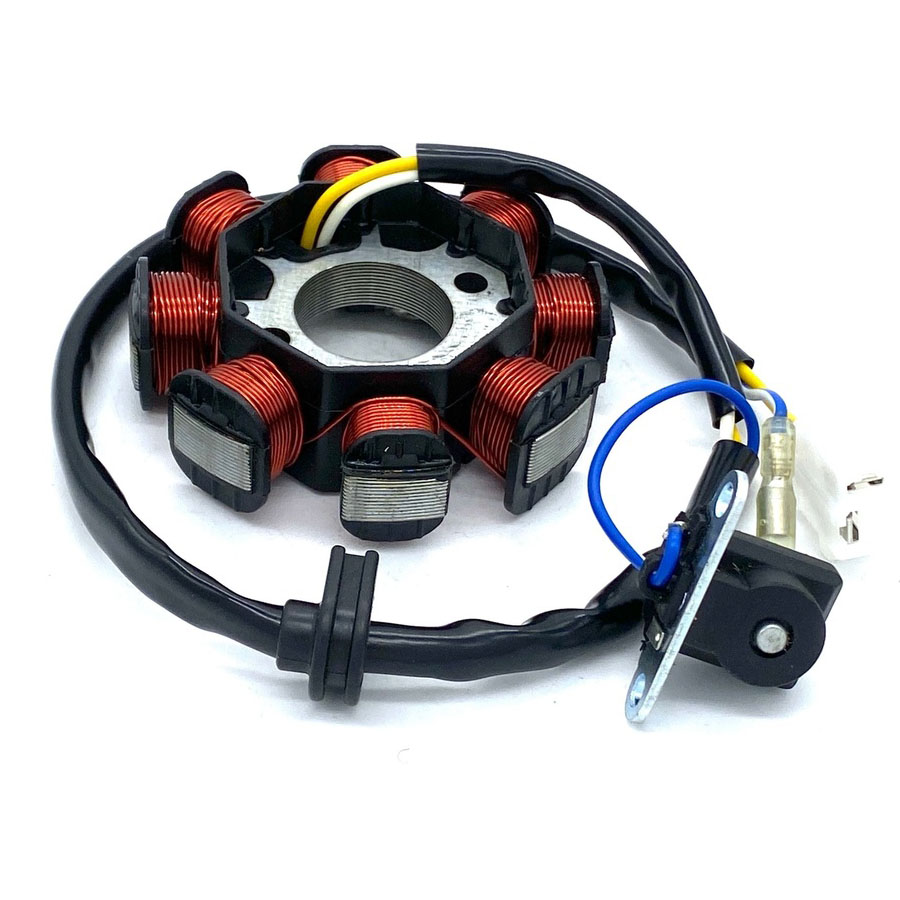 Статор генератора  4т GY6 50сс 8 кат. 3 конт / постоянный ток DC 
