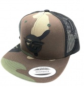 Бейсболка FLY RACING INVERSION  черная/зеленая камуфляж