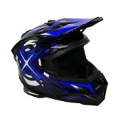 Шлем (кроссовый) KIOSHI Holeshot 801 черный/синий/глянцевый