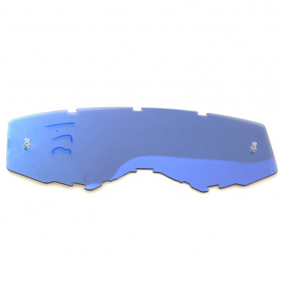 Стекло очков  FLY RACING зеркальное/синее с штифтами