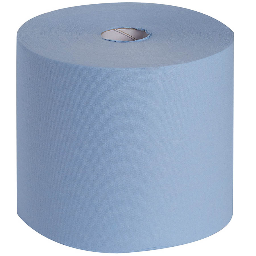 Бумага протирочная / голубая / рулон / двухслойная / 1000 листов / VEIRO