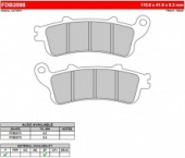 Колодки тормозные FA261 FERODO FDB2098P