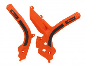 Защита рамы пластиковая R-Tech KTM SX/SX-F 19-20, EXC/EXC-F 2020 (R-PRTKTMARNR2) оранжевая/черная