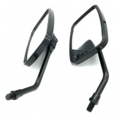 Зеркала мото SMP - 020 правая резьба M-10 черные прямоугольные  