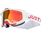 Очки для мотокросса JUST1 IRIS PULSAR белый/красный, красная линза