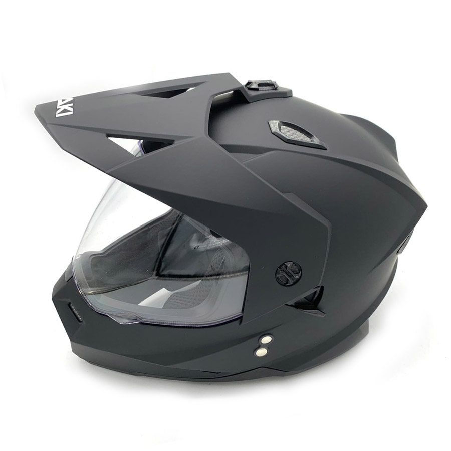 Шлем (мотард) Ataki JK802 Solid черный матовый