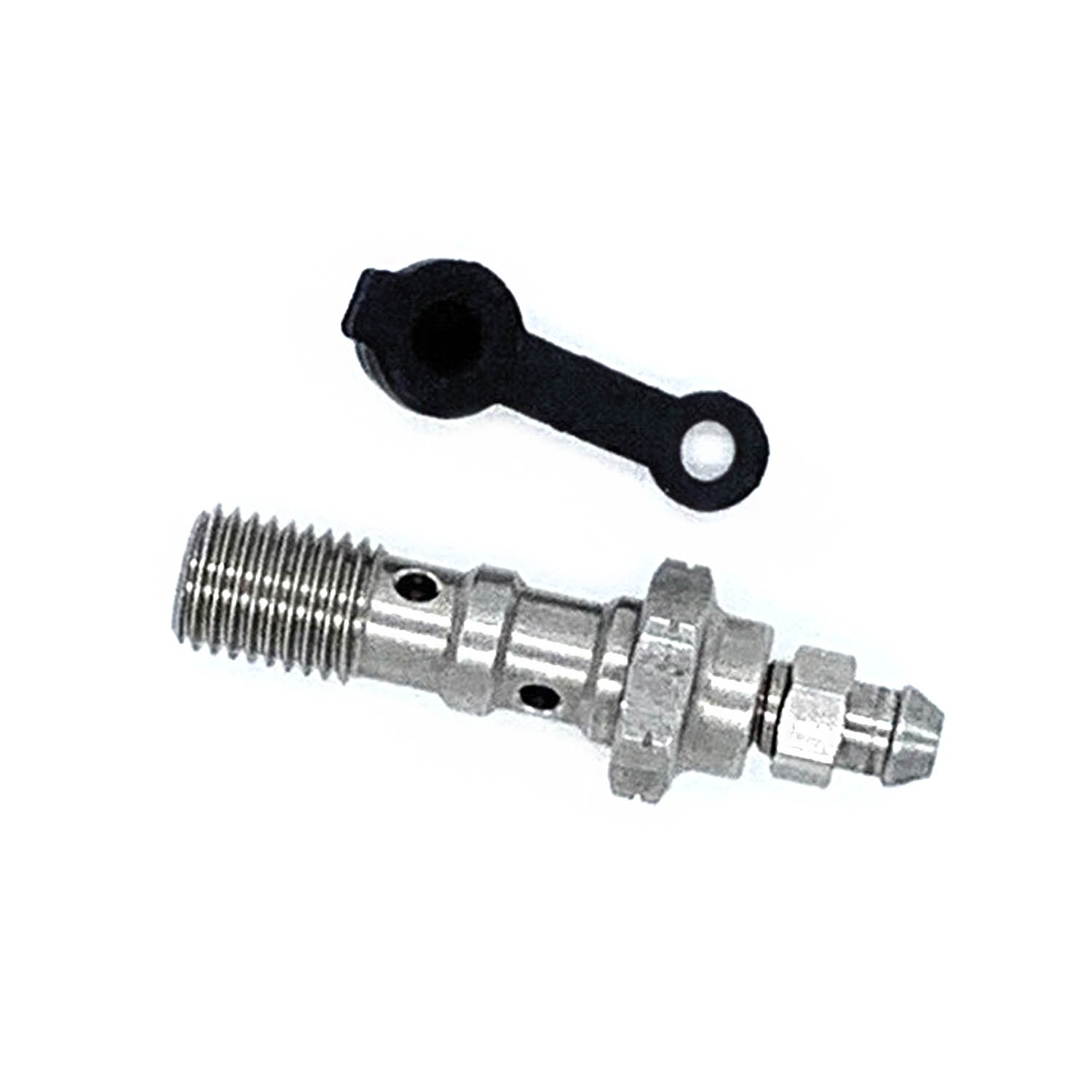 Болт М10 х 30 х 1.25 тормозного шланга с нипелем двойной нержавейка 