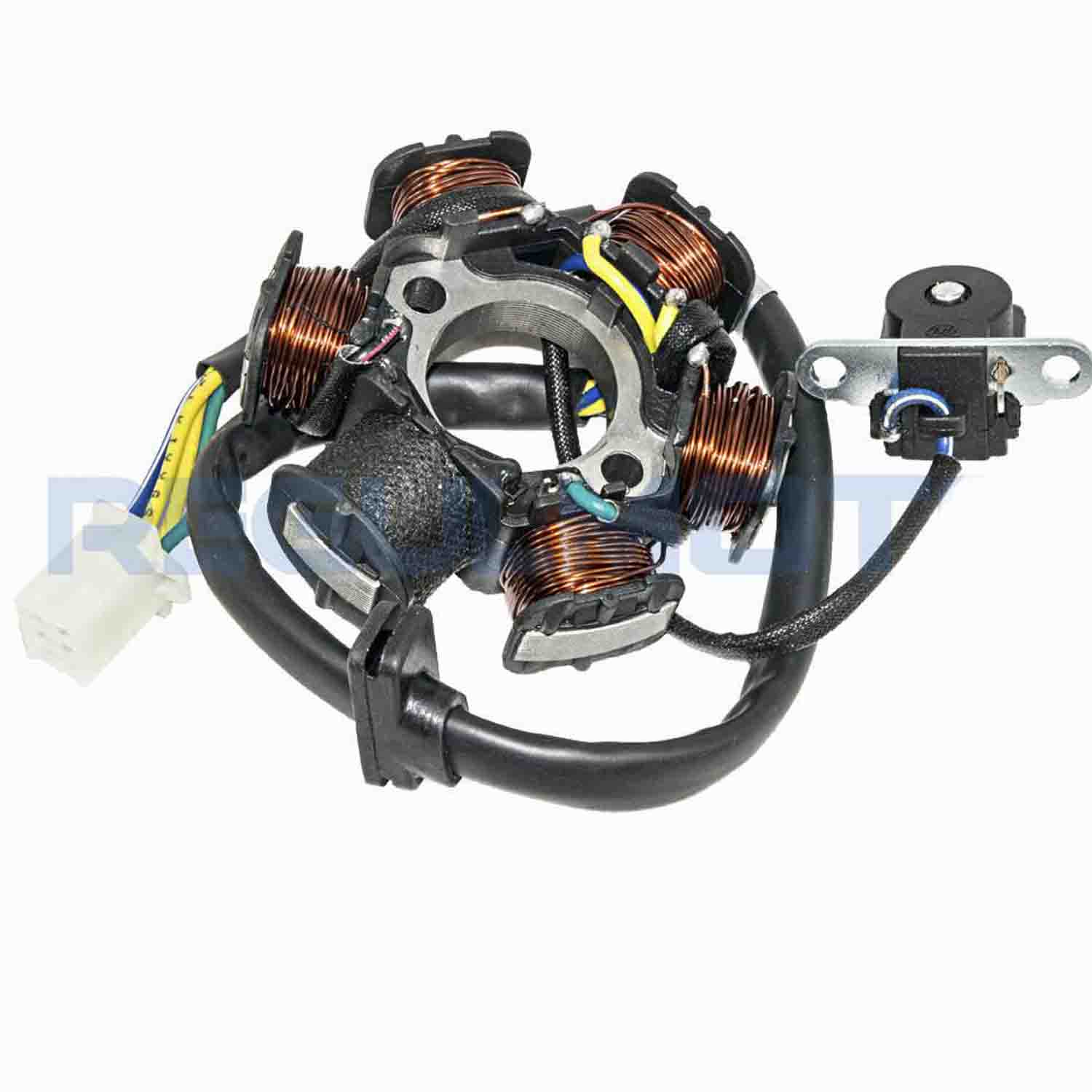 Статор генератора KAYO двиг. YX125 153FMI 5+1 катушки RM/ фишка 5 контактов