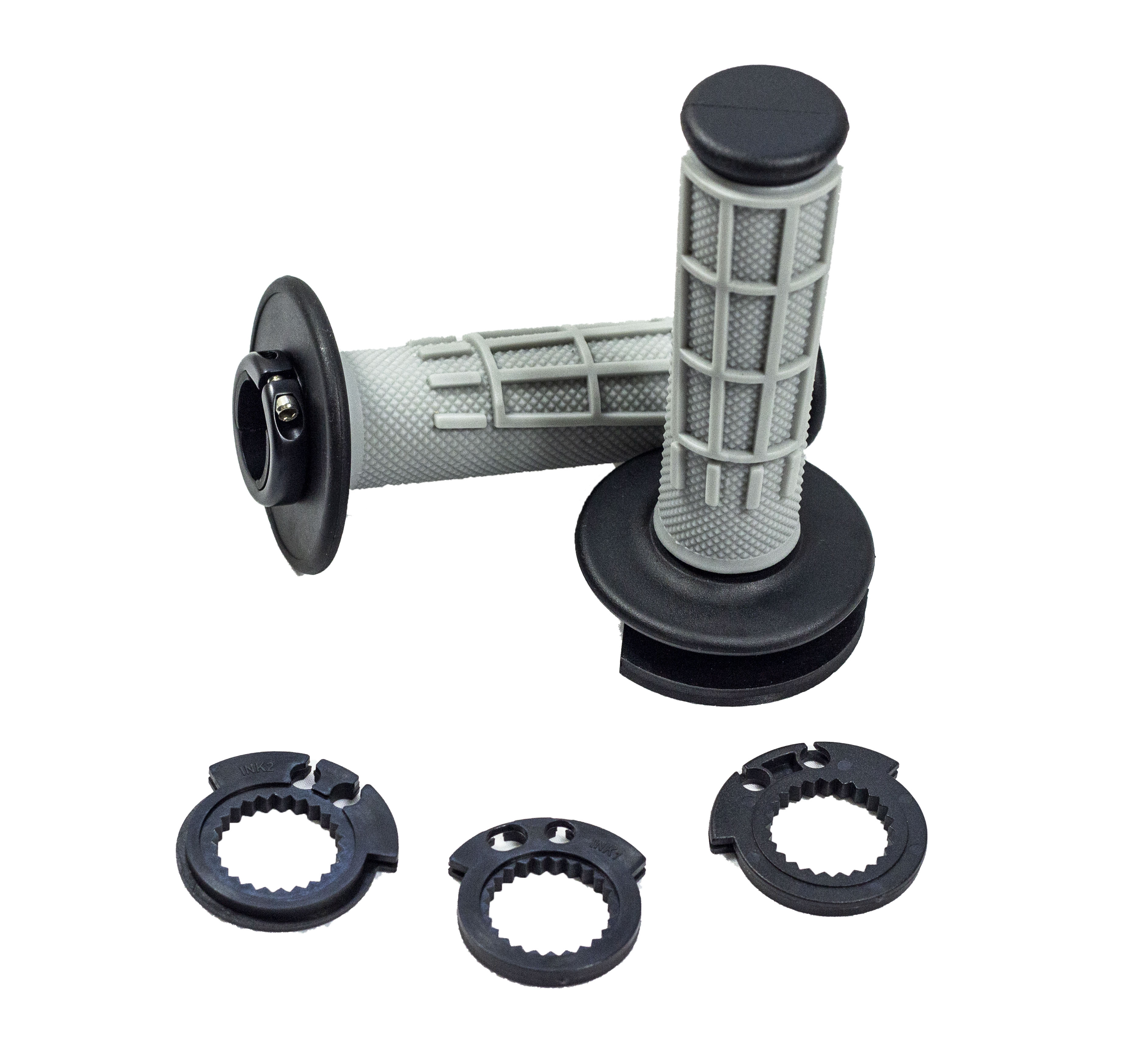 Грипсы (ручки руля) SM Lock- on KTM Husqvarna/Kawasaki/Yamaha серые/черные