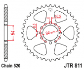 Звезда ведомая JTR  811.45 JT / DR250 / Djebel