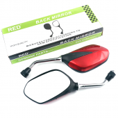 Зеркала мото СТРЕЛОВИДНЫЕ правая резьба M-8 (красные) "RED"