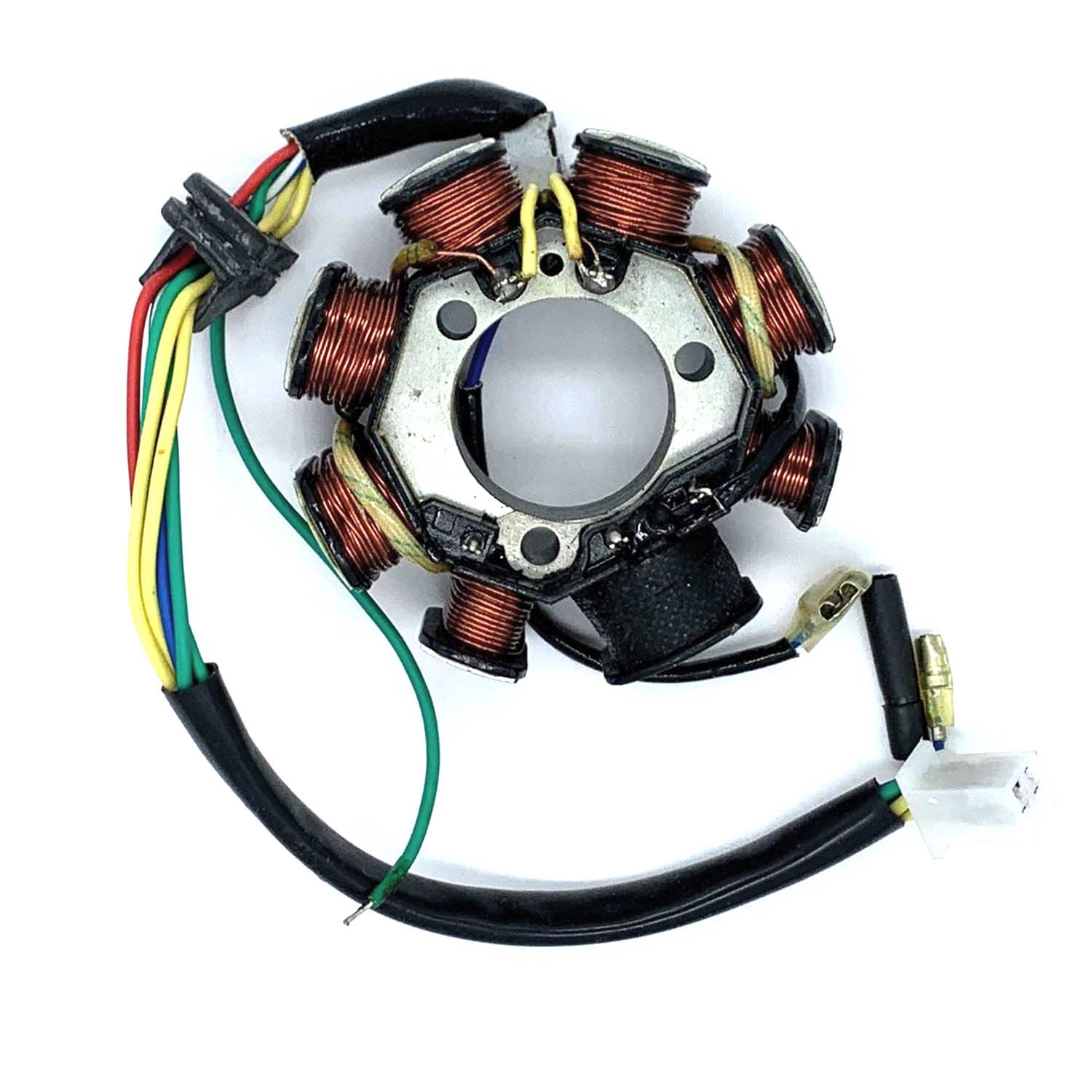 Статор генератора 7раб.1пусков.смещен.катушк.WY-125,CB-125