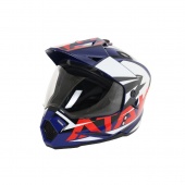 Шлем (мотард) Ataki JK802 Rampage синий/красный глянцевый