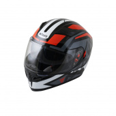 Шлем (интеграл) Ataki JK316 Route серый/красный глянцевый  