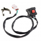 Кнопка выключения двигателя с креплением на руль квадратная / влагозащищенная 