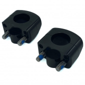 Кронштейны - переходники для рулей с d-22.2 мм на d-28.6 мм (высота-28.6мм) / черные