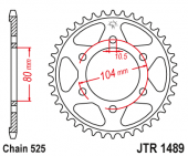Звезда ведомая JTR 1489.43 JT