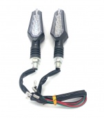 Поворот универсальный светодиодный SMP-72 / прямоугольный /черный / двухсторонний / уп 2 шт  