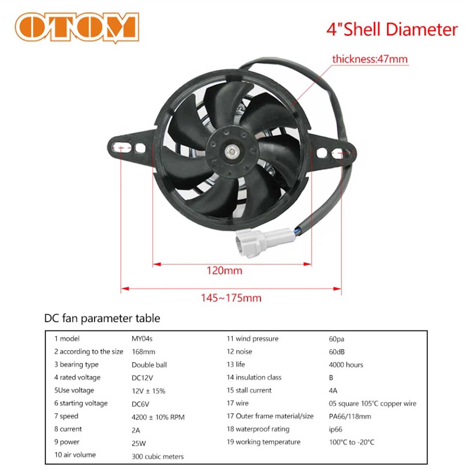 Вентилятор охлаждения OTOM 