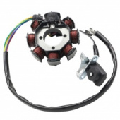 Статор генератора 7 раб.+1 пуск.3 отв. смещ. катушки TTR 250cc 157 FMI/162FMJ/166FMM/169FMM