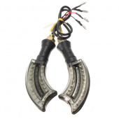 Поворот универсальный светодиодный MONSTER / серп / чёрный / уп 2 шт