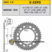 Звезда ведомая JTA  251.42 SUNSTAR 5-3592-42 