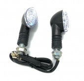 Поворот универсальный светодиодный SMP-18 / овал / чёрный / уп 2 шт