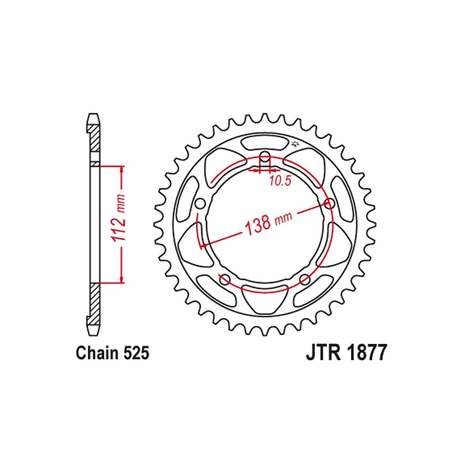Звезда ведомая JTR 1877 JT