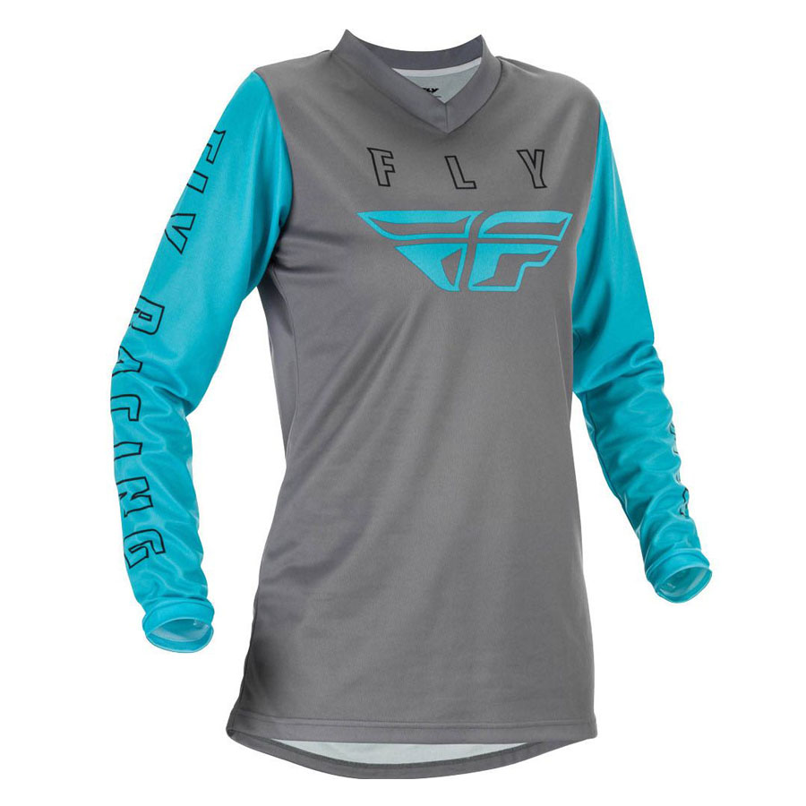 Джерси FLY RACING F-16 серая/синяя (2021)