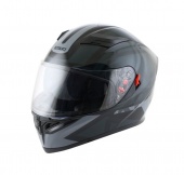 Шлем (интеграл) Ataki JK316 Route черный/серый глянцевый   