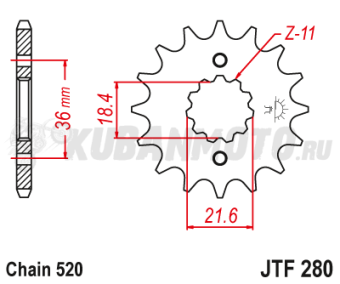 Звезда ведущая JTF  280.13 JT