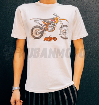 Футболка KAYO мотоцикл белая