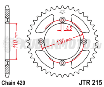 Звезда ведомая JTR  215.50 JT 