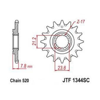 Звезда ведущая JTF 1344.13SC JT