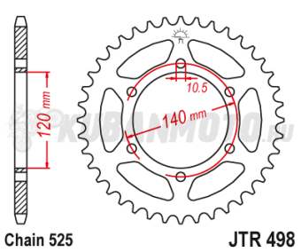 Звезда ведомая JTR  498.44 JT
