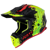 Шлем (кроссовый) JUST1 J38 MASK Hi-Vis желтый/красный/черный глянцевый (2021)  