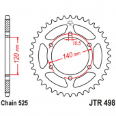 Звезда ведомая JTR  498.39 JT