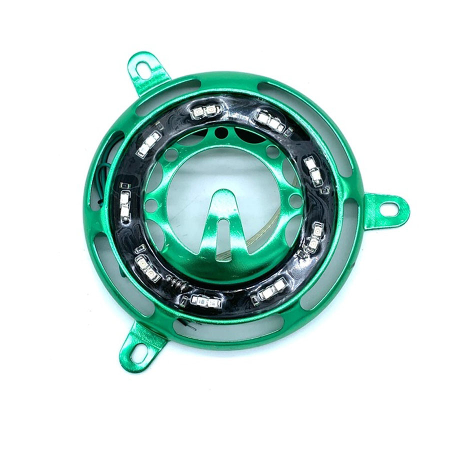 Накладка вентилятора охлаждения свето-диодная / синяя / металлическая / универсальная 