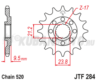 Звезда ведущая JTF  284.12 JT