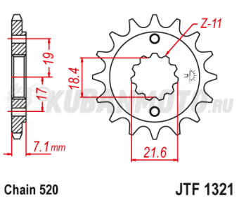 Звезда ведущая JTF 1321.13 JT