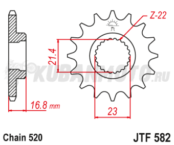 Звезда ведущая JTF  582.16 JT 