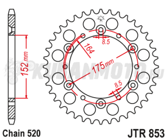 Звезда ведомая JTR  853.49 JT 