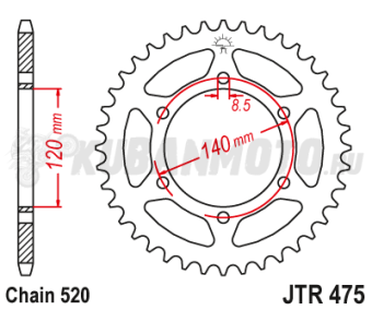 Звезда ведомая JTR  475.44 JT
