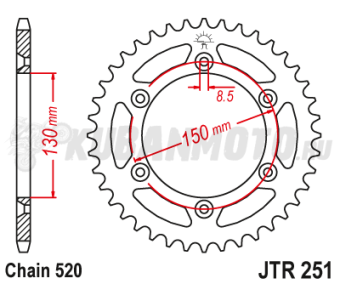 Звезда ведомая JTR  251.48 JT 