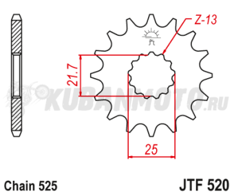 Звезда ведущая JTF  520.17 JT